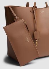 Saint Laurent Smooth Leather Tote Bag