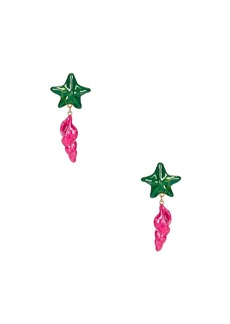 Saint Laurent Star and Seashell Earrings
