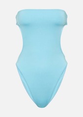 Saint Laurent Cutout strapless swimsuit