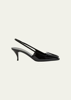 Saint Laurent Tom Patent Buckle Slingback Pumps