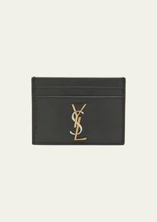 Saint Laurent YSL Monogram Card Case in Smooth Leather