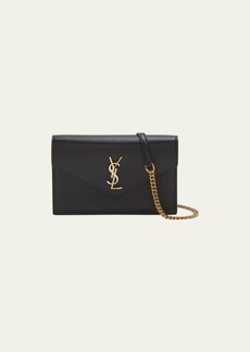 Saint Laurent YSL Monogram Wallet on Chain in Smooth Leather