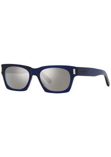 Saint Laurent Unisex Sl 402 Sunglasses, Mirror YS000273 - Blue