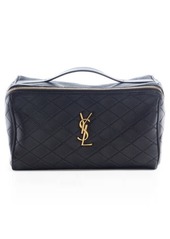 Saint Laurent Vanity Case Quilted Leather Top Handle Bag