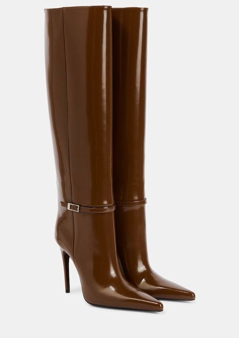 Saint Laurent Vendome knee-high leather boots
