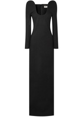 Saint Laurent Woman Wool Gown Black