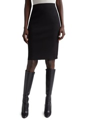 Saint Laurent Wool Blend Pencil Skirt