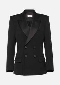 Saint Laurent Wool grain de poudre tuxedo jacket