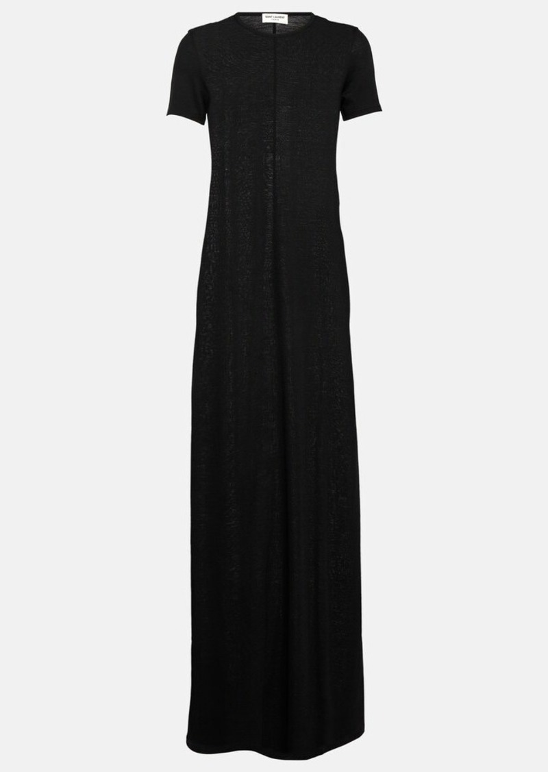 Saint Laurent Wool jersey T-shirt dress