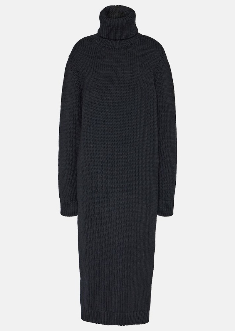 Saint Laurent Ribbed-knit wool sweater dress