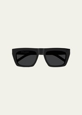 Saint Laurent YSL Acetate Flat-Top Rectangle Sunglasses