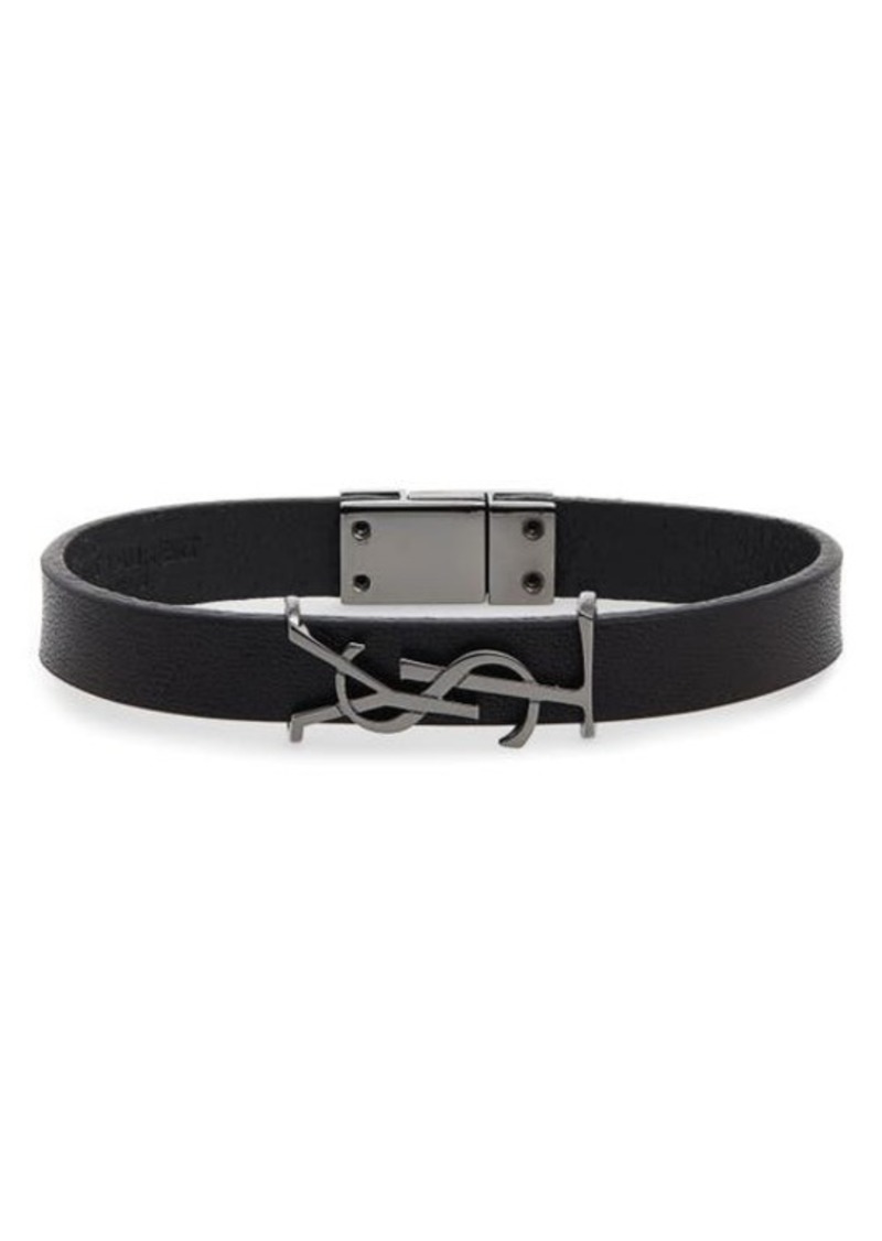 Saint Laurent YSL Leather Bracelet
