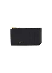 Saint Laurent Zipped Fragments Card Case