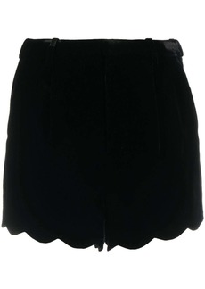 Saint Laurent scallop-hem shorts