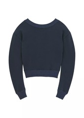 Saint Laurent Scoopneck Cropped Sweatshirt