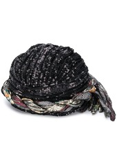 Saint Laurent sequin-embellished braided hat