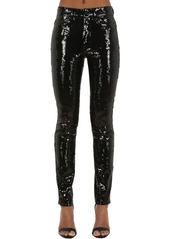 Saint Laurent Sequined Skinny Stretch Jeans
