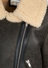 Saint Laurent Shearling Jacket W/ Zip