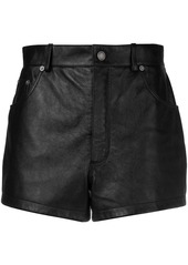 Saint Laurent short leather shorts