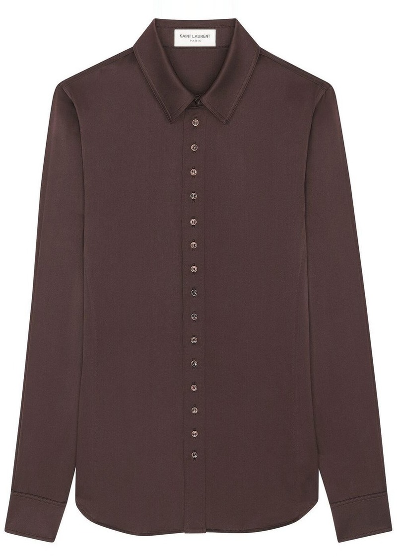 Saint Laurent long-sleeve silk shirt