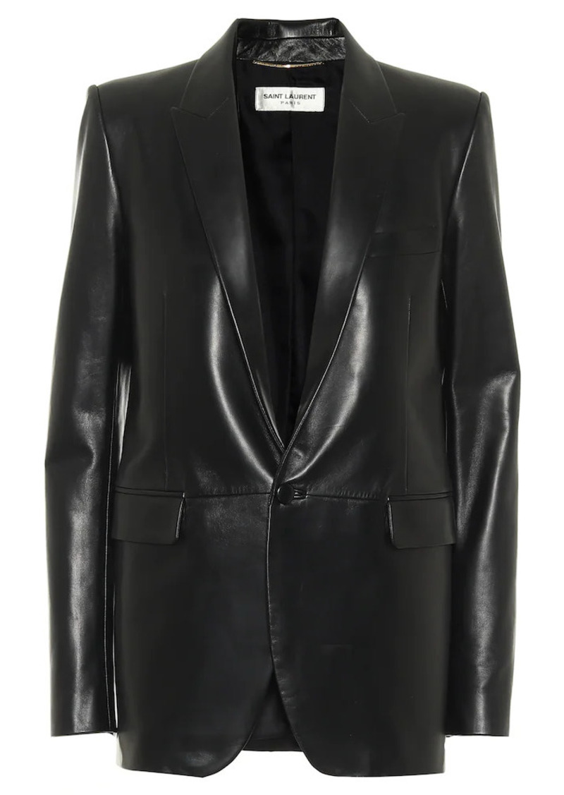 Saint Laurent Single-breasted leather blazer