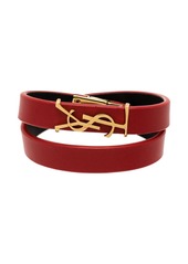 Saint Laurent monogram double-wrap bracelet