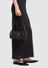 Saint Laurent Small Cassandre Raffia Shoulder Bag