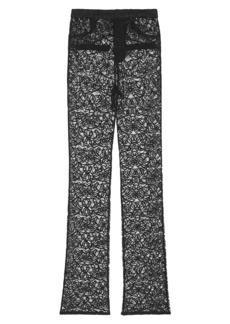 Saint Laurent Straight-leg Pants In Floral Lace
