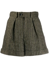 Saint Laurent striped high-waisted shorts
