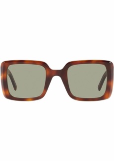 Saint Laurent tortoiseshell-effect oversized-frame sunglasses