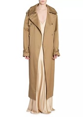 Saint Laurent Trench Coat in Cotton Serge