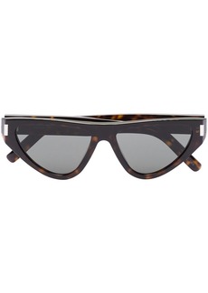 Saint Laurent triangle-frame tortoiseshell sunglasses