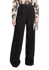 Saint Laurent Tuxedo Pants In Grain De Poudre