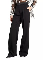 Saint Laurent Tuxedo Pants In Grain De Poudre