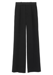 Saint Laurent Tuxedo Pants In Grain De Poudre