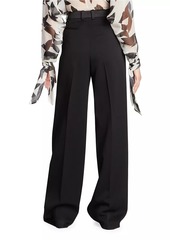 Saint Laurent Tuxedo Pants In Grain De Poudre