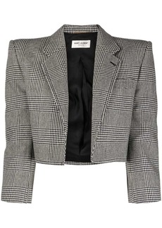 Saint Laurent tweed cropped blazer jacket