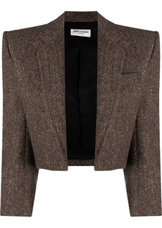 Saint Laurent tweed cropped jacket