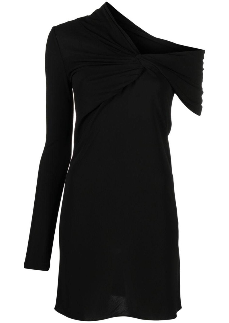 Saint Laurent twist-front asymmetric minidress