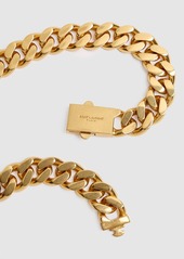 Saint Laurent Two Tone Chunky Chain Short Necklace
