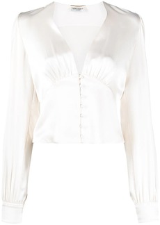 Saint Laurent V-neck silk blouse