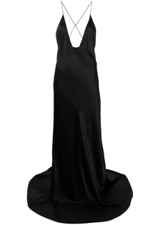 Saint Laurent V-neck silk gown