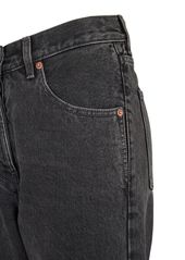 Saint Laurent V Waist Baggy Cotton Denim Jeans