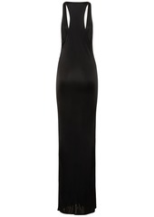 Saint Laurent Viscose Scoop Neck Dress