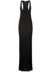 Saint Laurent Viscose Scoop Neck Dress