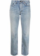 Saint Laurent washed cropped jeans