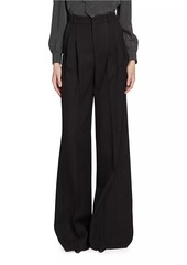 Saint Laurent Wide-Leg Pants In Striped Wool