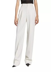 Saint Laurent Wide-Leg Pants In Wool Gabardine