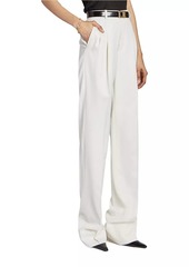 Saint Laurent Wide-Leg Pants In Wool Gabardine