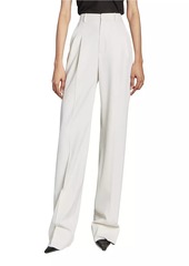 Saint Laurent Wide-Leg Pants In Wool Gabardine